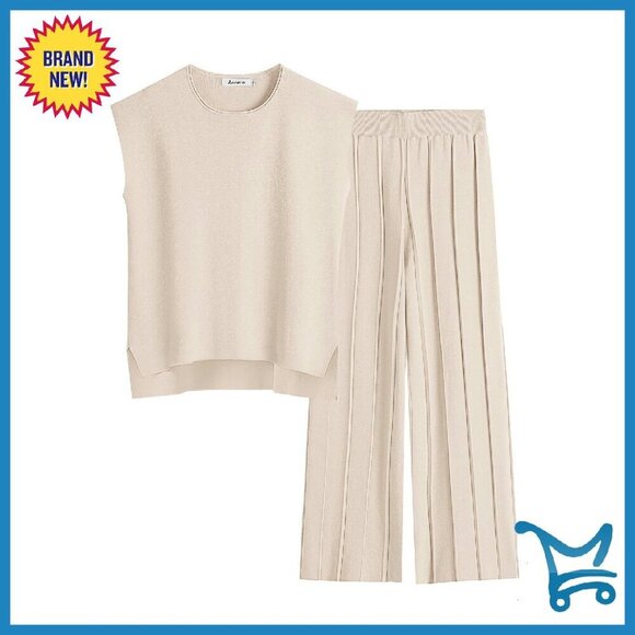 Pants - Knit Sweater Vest Pant Lounge Set Size S Casual Comfort